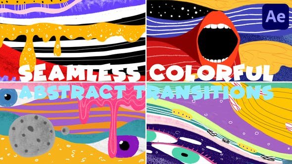 VideoHive - Seamless Colorful Abstract Transitions | After Effects - 47661376