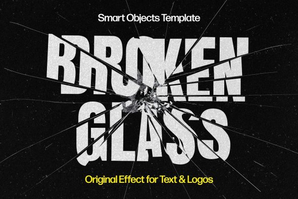 CreativeMarket - Broken Glass Text Effect - 42190578