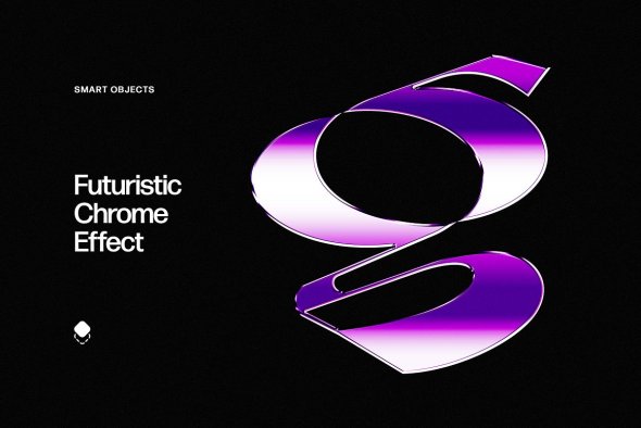 CreativeMarket - Futuristic Chrome Text & Logo Effect - 42182739