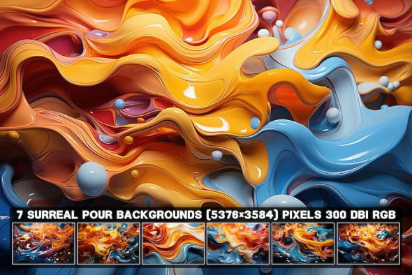 7 Surreal Liquid backgrounds - BDN9UPW
