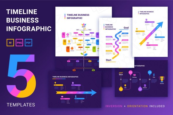 CreativeMarket - Business infographics Set - 4827958