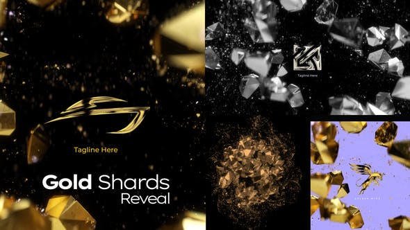 VideoHive - Gold Shards Reveal - 47415085