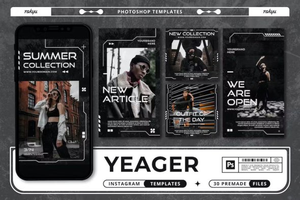 GraphicRiver - Yeager - Instagram Templates - 31776898