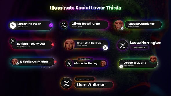 VideoHive - Illuminate Social Lower Thirds - 47824281