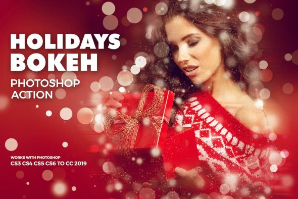 GraphicRiver - Holidays Bokeh Photoshop Action - 21054884