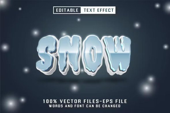 Snow Editable Text Effect - 89P38Q3