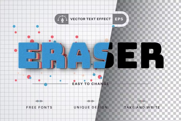 Eraser - Editable Text Effect  Font Style - N9GL7G7