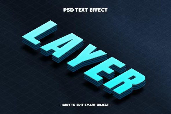 Layer Isometric 3D Text Effect - 5J99T3D