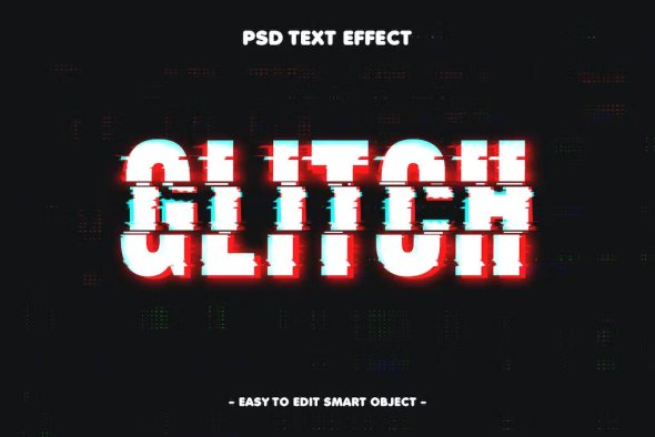 Glitch Futuristic Text Effect - DNSE5FT