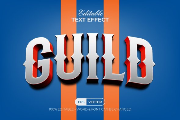 CreativeMarket - Guild Text Effect Curved Style - 42201329