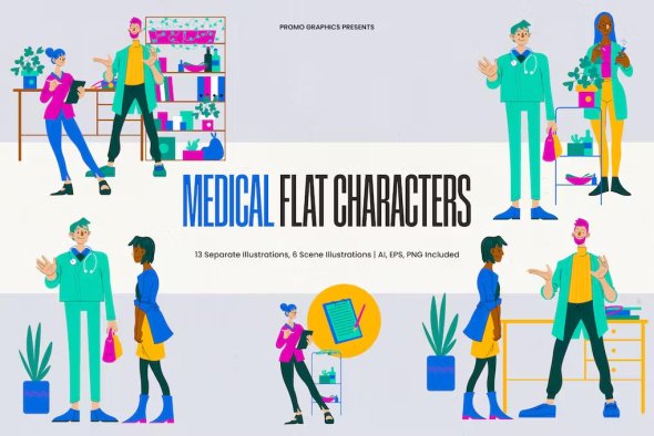 Medical Flat Characters - Z478F3J