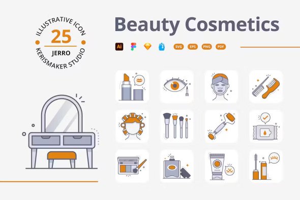 Beauty Cosmetics Icon - GWSEUP3