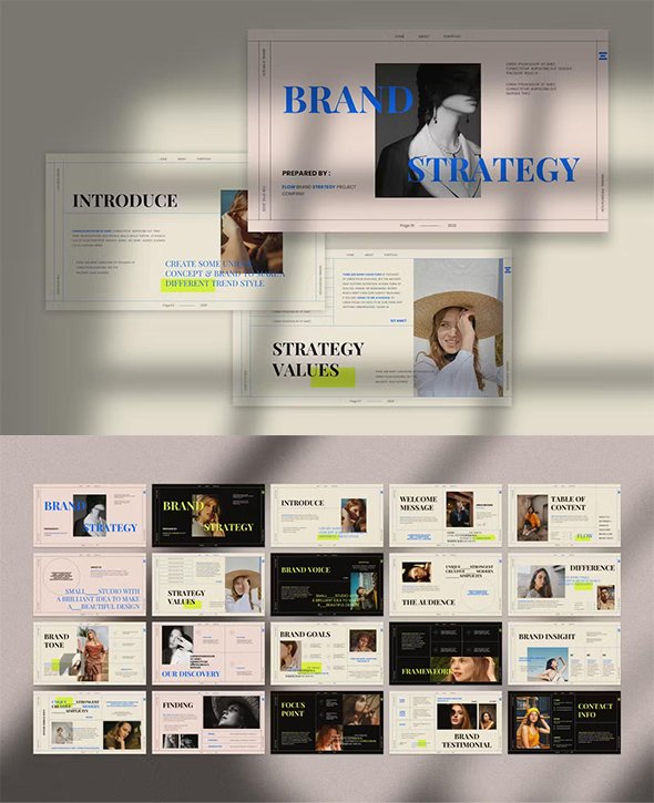 Flow - Brand Strategy Powerpoint Keynote Google Slide Template