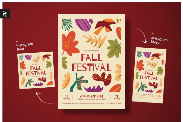 CreativeMarket - Creative Fall Festival Flyer - 42210866