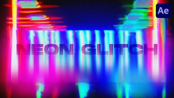 VideoHive - Neon Glitch Transitions | After Effects - 47929958