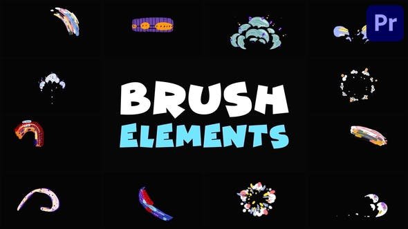 VideoHive - Brush Abstract Colorful Elements | Premiere Pro MOGRT - 47984172