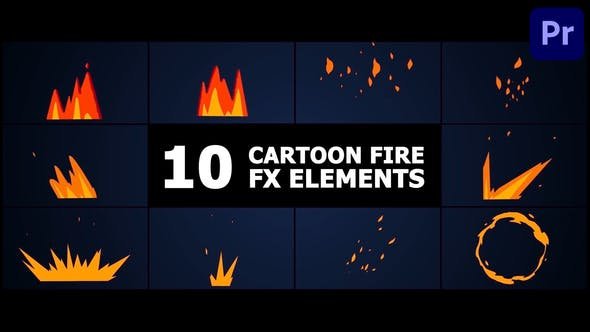 VideoHive - Cartoon Fire | Premiere Pro MOGRT - 47984360