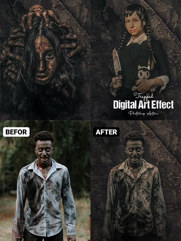 Trapped Digital Art Effect - YYGNGZX