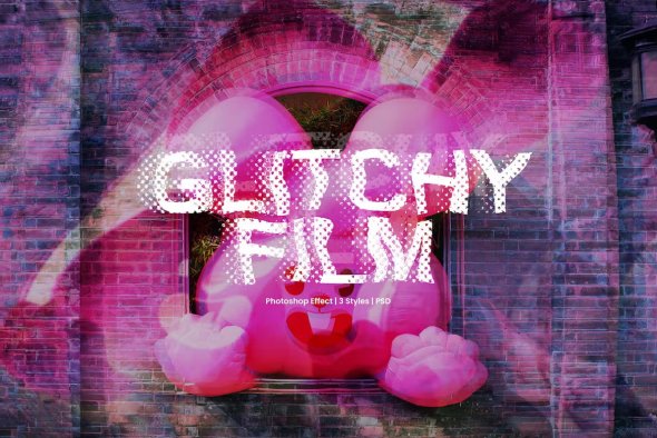 Glitchy Film Photoshop Effect - 57QHFHJ
