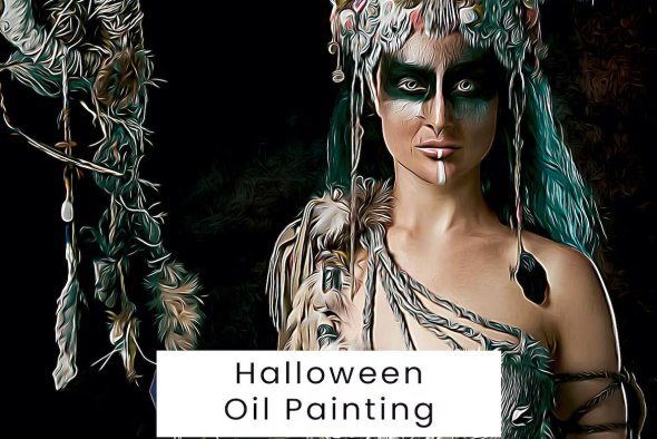 GraphicRiver - Halloween Oil Painting - 39520907