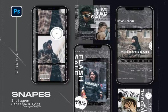 Hype Instagram Feed and Stories Template - Snapes - KRXBEGX