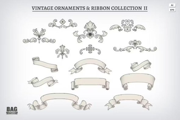 Vintage Ornaments & Ribbon Collection 2 - SYDW37G