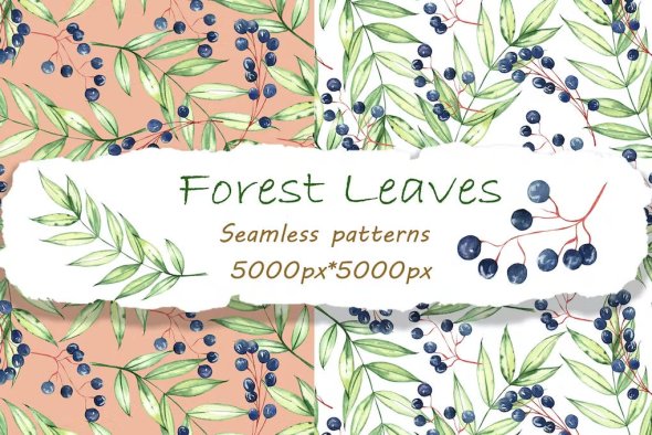 Forest Leaves Seamless Pattern - SZ8FK24