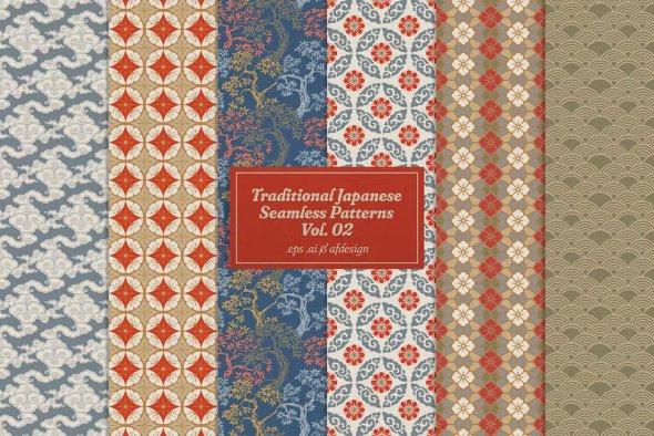 Traditional Japanese Seamless Patterns