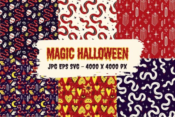 Magic Halloween Patterns - B26MMBB