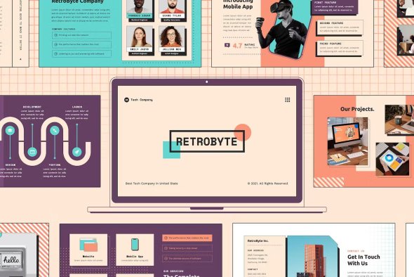 RetroByte: Technology Keynote PowerPoint Template