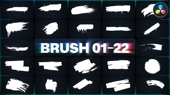VideoHive - Brush Elements for DaVinci Resolve - 48009468