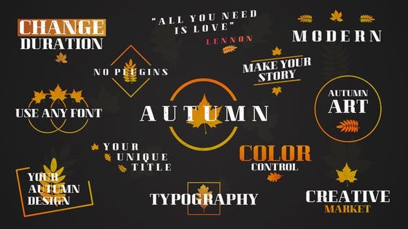 VideoHive - Autumn Leaves Titles - 48107402
