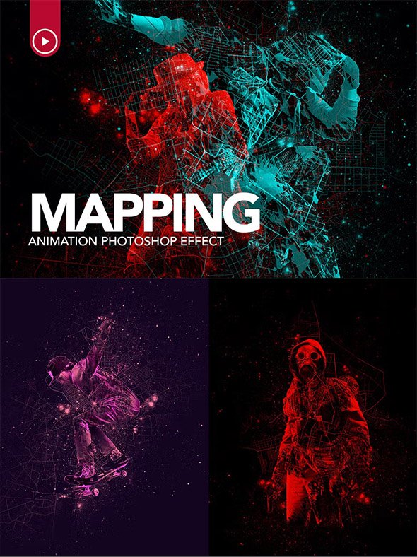GraphicRiver - Gif Animated Mapping Photoshop Action - 24223351