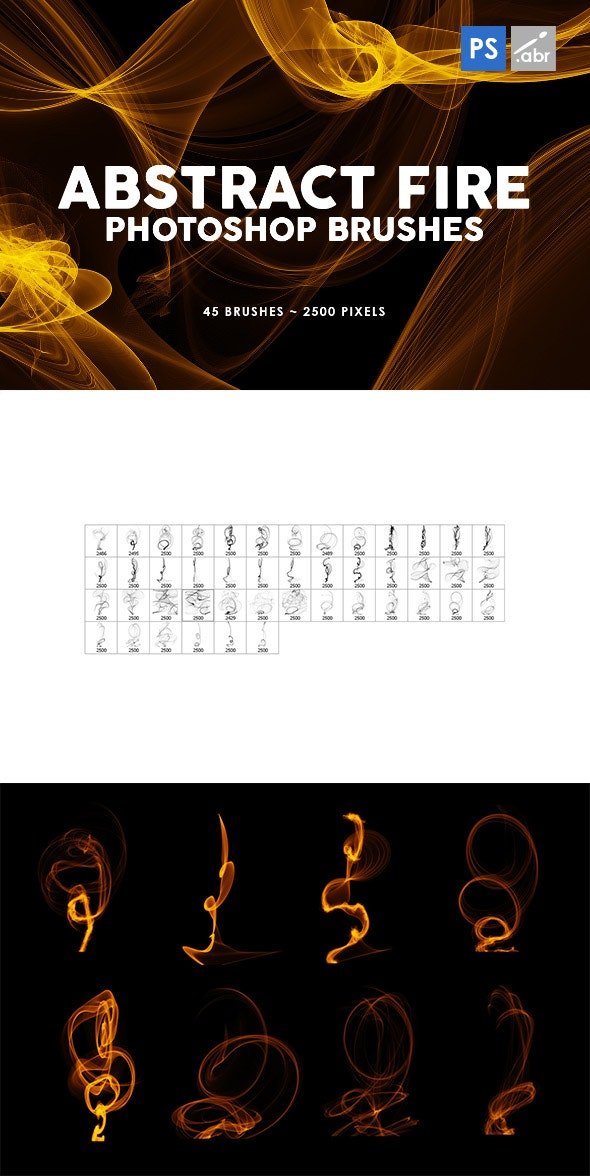 GraphicRiver - 45 Abstract Fire Photoshop Stamp Brushes - 27979736