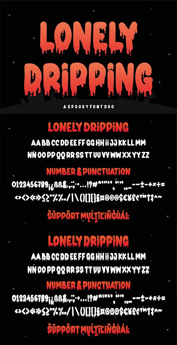 Lonely Dripping Halloween Display Font - D8HM52G