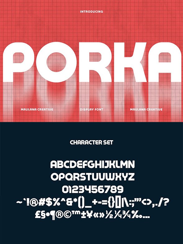CreativeMarket - Porka Sans Display Font - 42230020