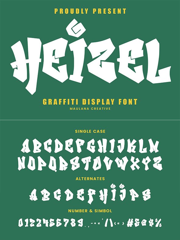 CreativeMarket - Heizel Graffiti Display Font - 42212651
