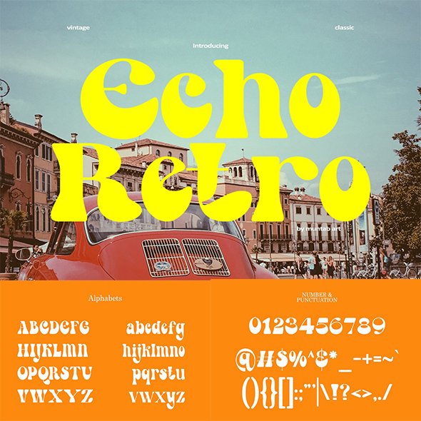 CreativeMarket - Echo | Retro Font - 42211144