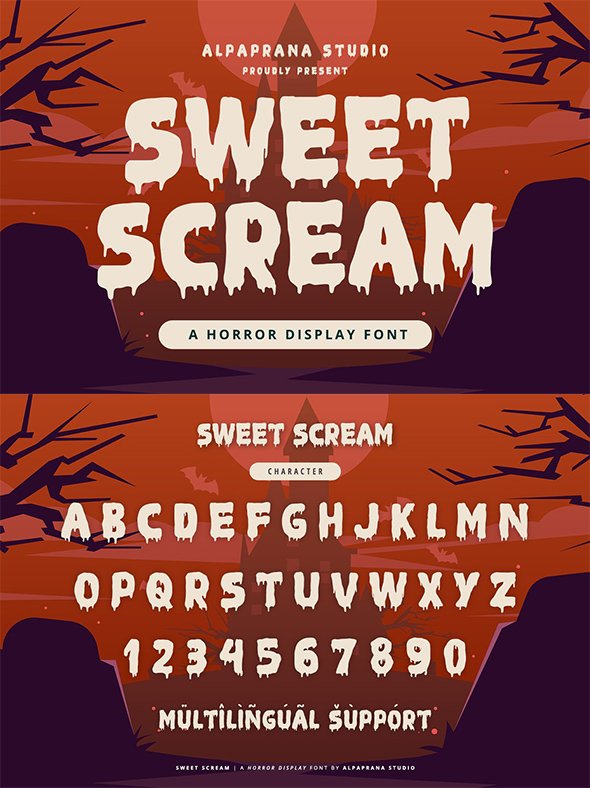 CreativeMarket - Sweet Scream - Display Font - 42215331