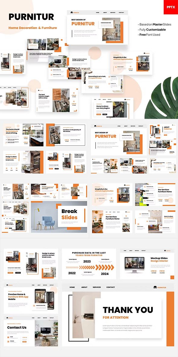 GraphicRiver - Purnitur - Home Decoration & Furniture Powerpoint Template - 48111240