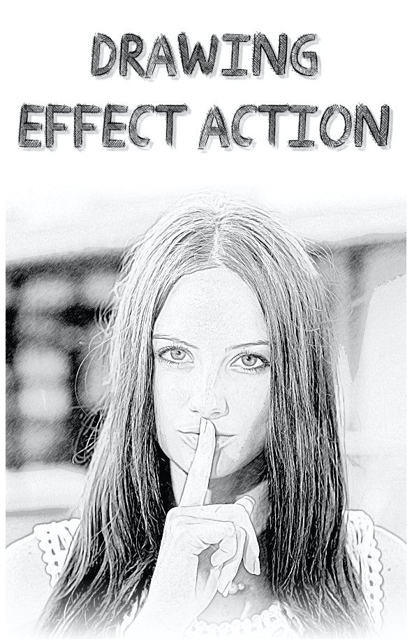 GR - Drawing Effect Photoshop Action 14462911