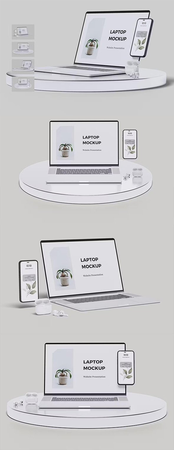 Laptop & iPhone Mockup - 9CB7755