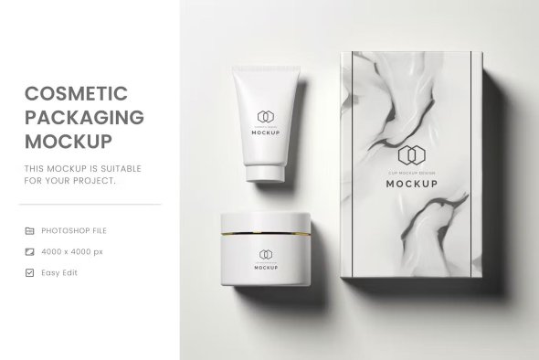 Cosmetic Packaging Mockup Design - MGD44RD