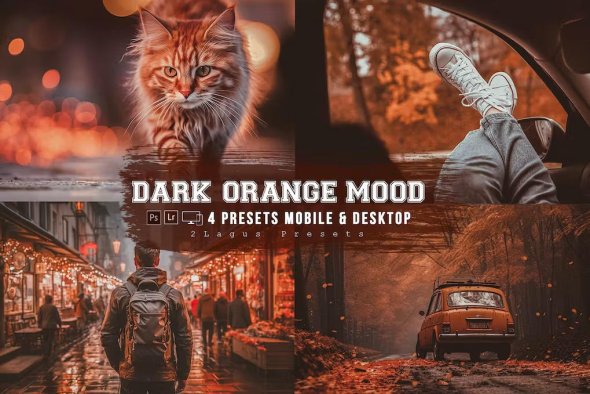 GraphicRiver - Orange Dark Mood Lightroom Presets Mobile And Desktop - 48109995