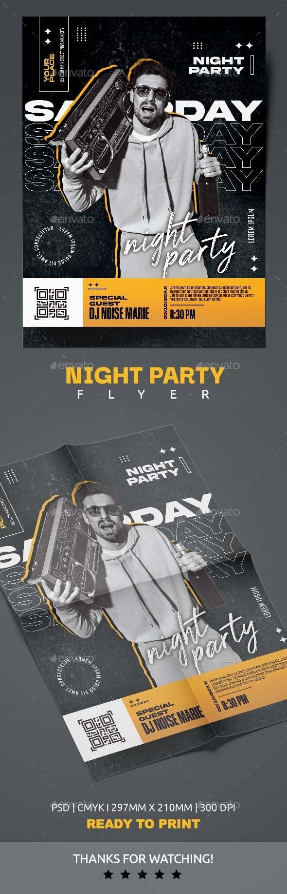 GraphicRiver - Night Party Flyer - 48215393