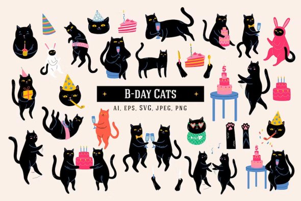 32 Birthday Party Cats