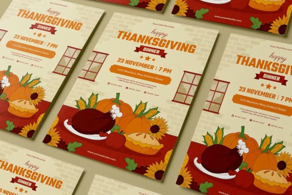 Thanksgiving Flyer Template - CHF2WUA