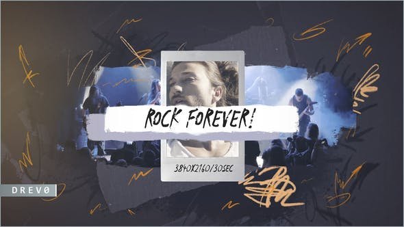 VideoHive - Rock Forever Punk Alternative Music Heavy Metal Dance Folk Grange Arrows Dirt Noise Texture - 40232217