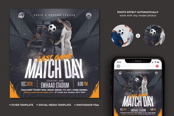 GraphicRiver - Soccer Football Flyer - 45094369
