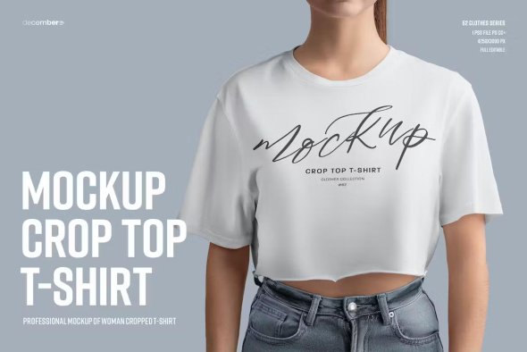 Mockups Crop Top Woman T-shirt - 3TP94S2